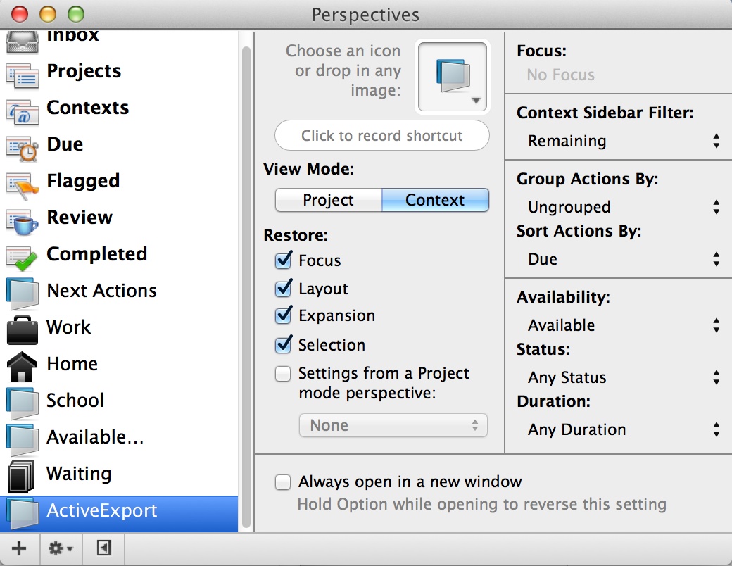 ActiveExport Setup