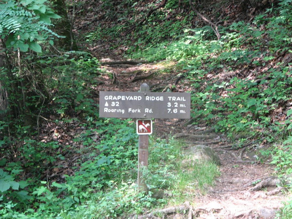 Grapeyard Ridge Trail head