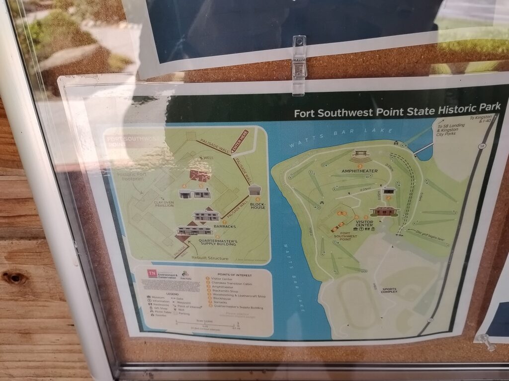 Map of Fort Southwest Point State Historic Park