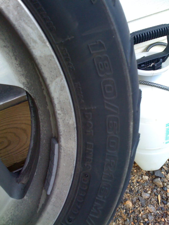 Motorcycle Tire In Need Of Replacement