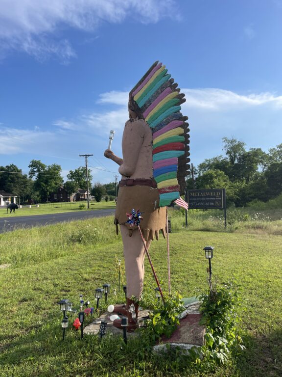Indian Chief Statue Left