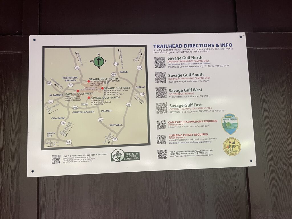 Savage Gulf Trailheads